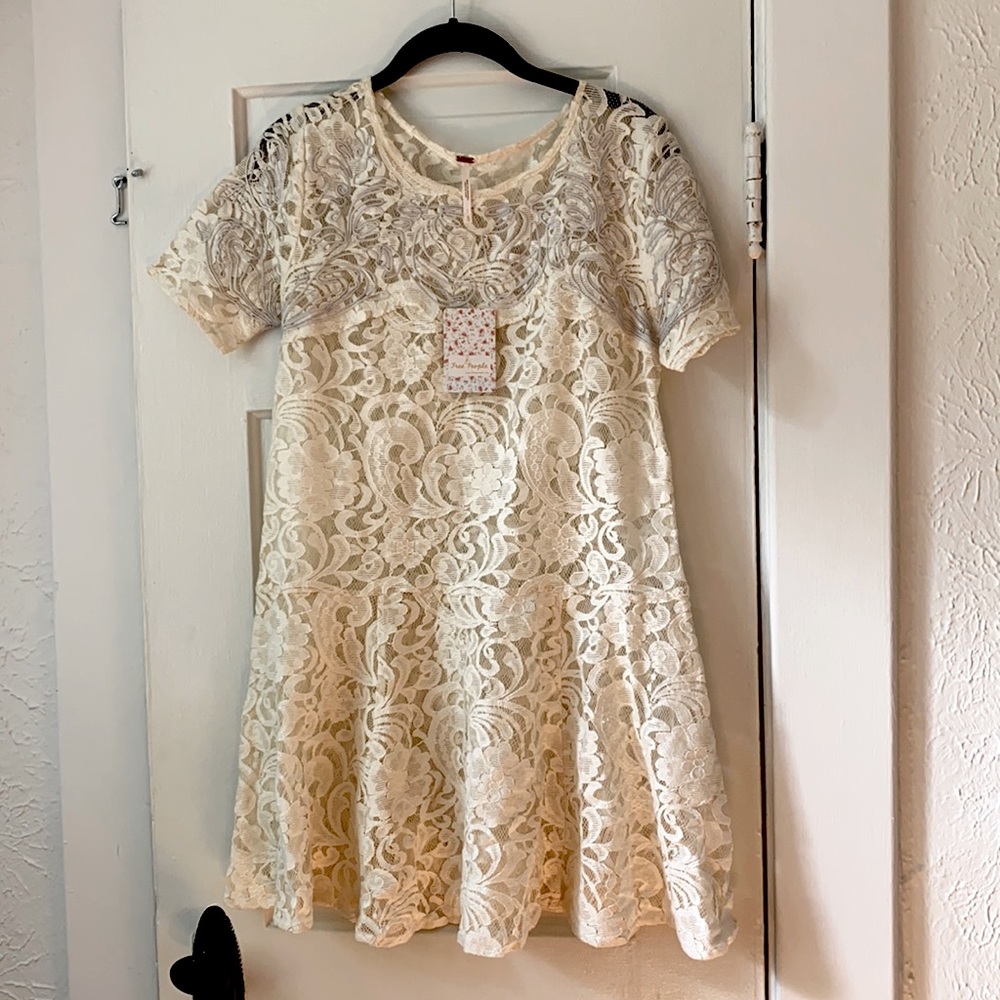 Free People White Lace Dress